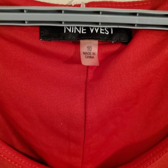 Red sleeveless Nine West Dress, size 10 - Picture 2 of 3
